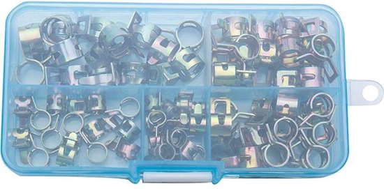 WiseGoods - Slangklemmen Set - Slangenklemmen - Veerklemmen - Slangklem - set 6, 7, 8, 9, 10mm - Metalen Klem - Set 75 stuks van WiseGoods