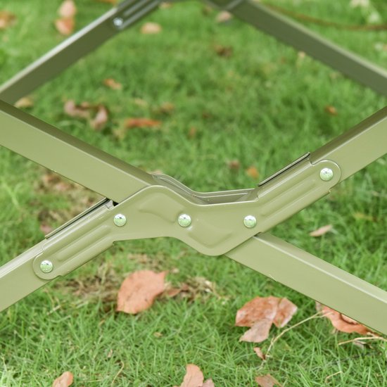 Wishdor - Campingbedset 4-In-1 - Opvouwbaar - Voor Kamperen - Polyester - Donkergroen van Merkloos