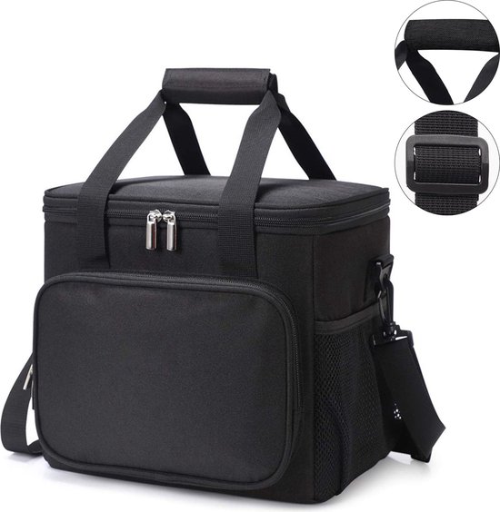 Wishdor Geïsoleerde Lunch Tas 15L – Waterdicht en Lekvrij, Grote Capaciteit met Schouderband en Handvat van Merkloos