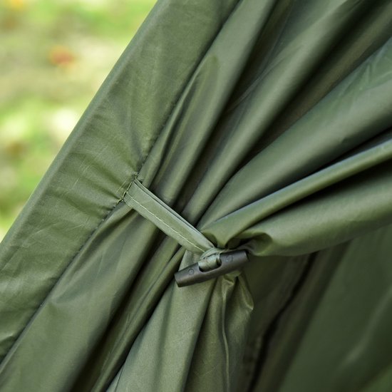 Wishdor - Kampeerbedset Voor 2 Personen - Met Tent En Luchtmatras - Voor Kamperen - Oxfordstof - Groen