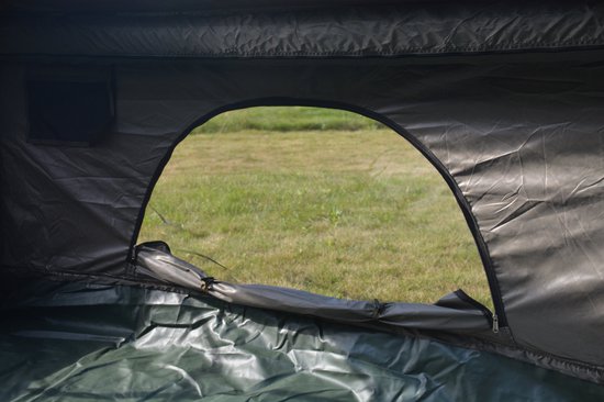 Wishdor - Opblaasbare Kampeertent - Met Kachelopening En Snelle Opzet - Voor Kamperen - Polyester - Legergroen - 4-6 Personen van Merkloos