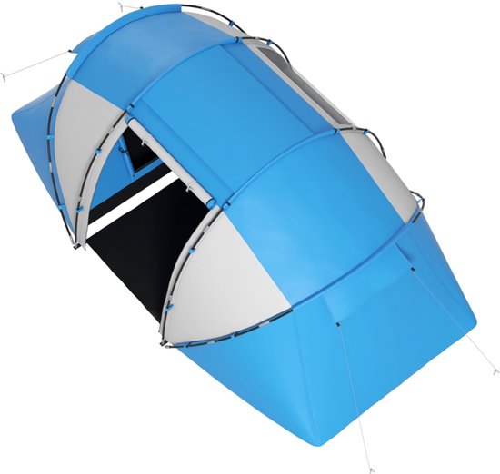 Wishdor - Tunneltent - Waterdicht En Licht - Voor Kamperen - Polyester Taffeta - Blauw - 430 x 240 x 170 cm van Merkloos