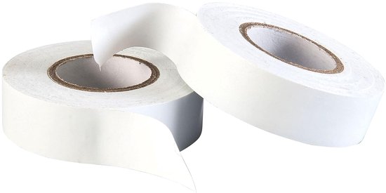 Witte PVC elektrische isolatieband - 20m x 19mm - Premium Twin Pack - 2 rollen van hoge kwaliteit tape