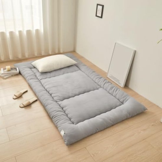 WNHB® Dikke Japanse Tatami Vloermatras – 90x190 cm – Opvouwbare Slaapmat voor Thuis, Logeerpartijen & Camping – Comfortabel en Ademend van Merkloos