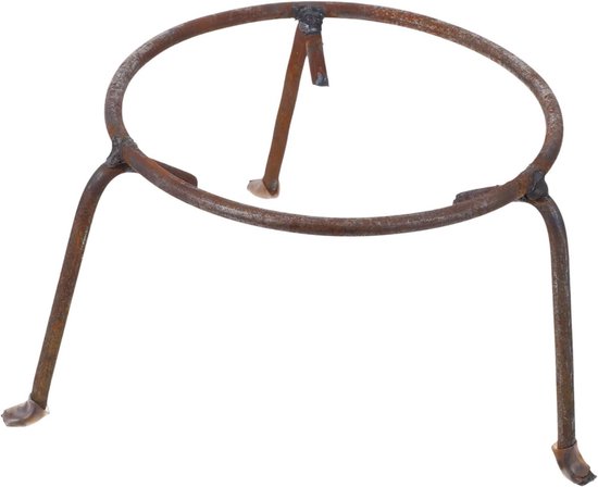 Wokrek - Pannenhouder - Buiten koken - Stabiele metalen constructie - 24 x 20 x 14 cm - Zwart