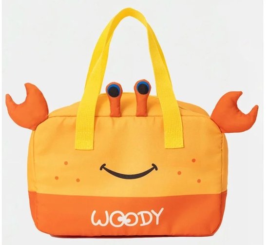 WOODY Koeltas – Hermietkreeft – 26x14x17 cm – Oranje – Lunchtas voor kinderen van WOODY