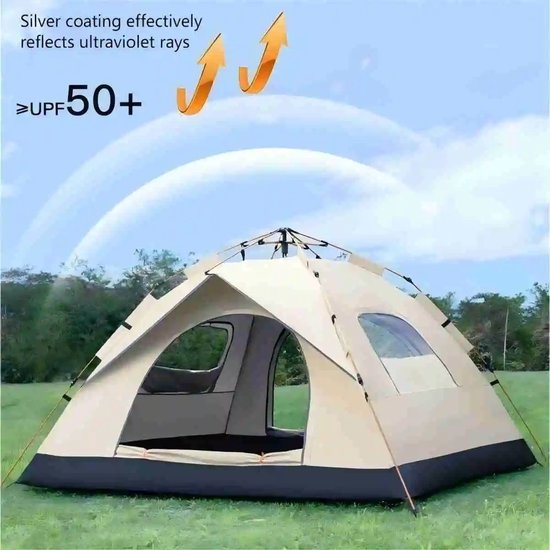 Woongenotonline - Buiten Automatische Snel openende Tent Regenbestendige Sunshine-Proof Tent -Vissen Strand Zonneschijn - Schuilplaats Twee Deuren En Twee Ramen= festivaltent