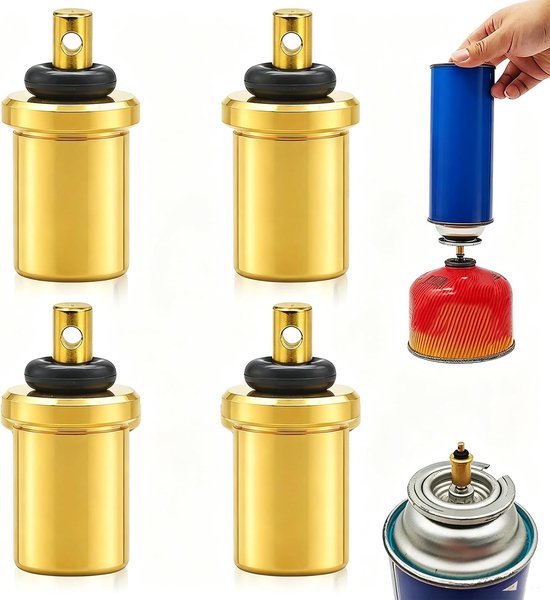 x 17,5 x 9,5 x 9,5 mm gasvuladapters van koper en nitrilrubber - opblaasventiel voor lange en platte gasflessen, voor - ShopVlot