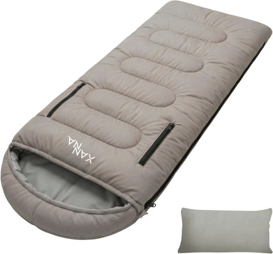 Xanna® Slaapzak Beige (Links) - Inclusief Hoes en Kussen - 3-4 Seizoenen - Geschikt voor Volwassen en Kinderen van Merkloos
