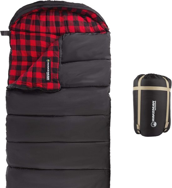 XL 3 Seizoenen Slaapzak - Envelop Stijl met Capuchon voor Kamperen en Wandelen