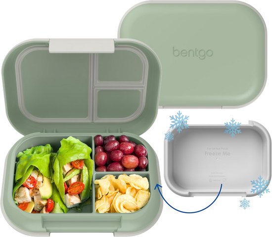 XL Broodtrommel - Bento Box - Lunch Koel Houden - Inclusief IJspak - 5 Kops Capaciteit - Blauw