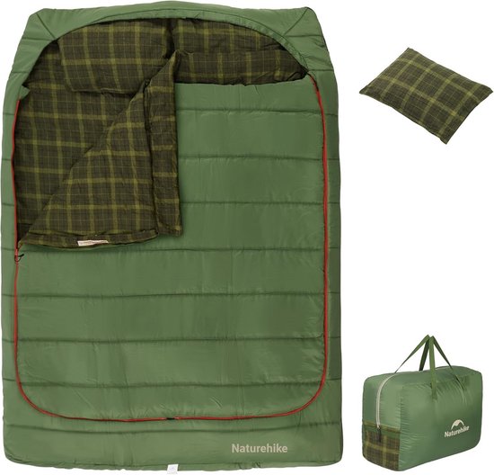 XL Dubbele Slaapzak voor 2 Personen (0°C) - Comfortabel & All-Season Kamperen van Merkloos