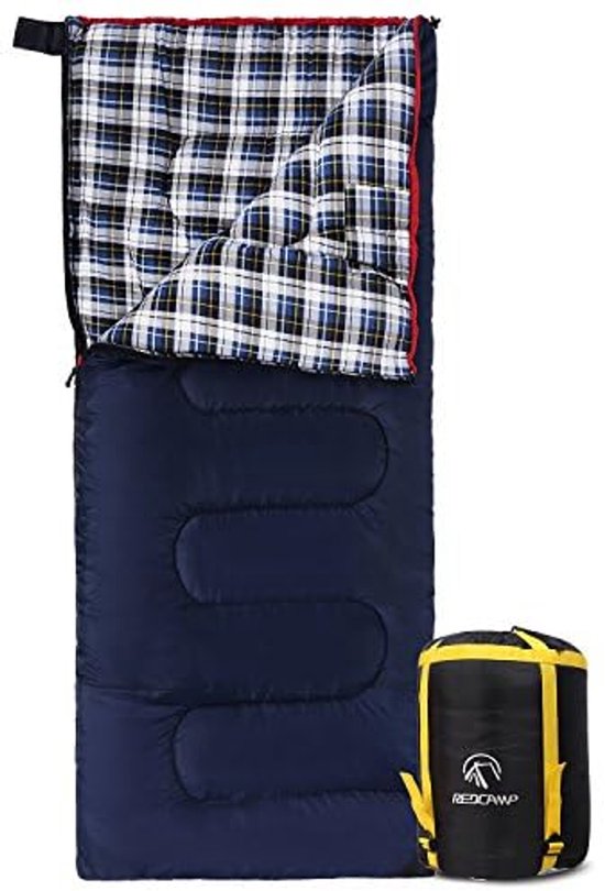 XL Katoenen Slaapzak voor Volwassenen - Comfortabele Flanelen Deken Slaapzak voor 3-4 Seizoenen - Ideaal voor Kamperen en Outdoor Activiteiten van Merkloos