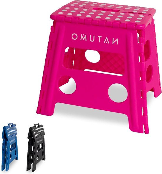 XL opstapkruk voor kinderen en volwassenen - opvouwbaar en antislip - klapkruk voor camping en tuin - 33 cm (roze) van AYAOQIANG