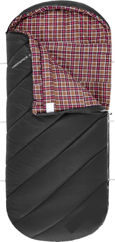 XL slaapzak voor volwassenen, 3-4 seizoenen, flanellen voering, grote maat, thermisch, warm, licht, waterdicht, voor kamperen, wandelen, outdoor, wandelen, met tas van Active Era