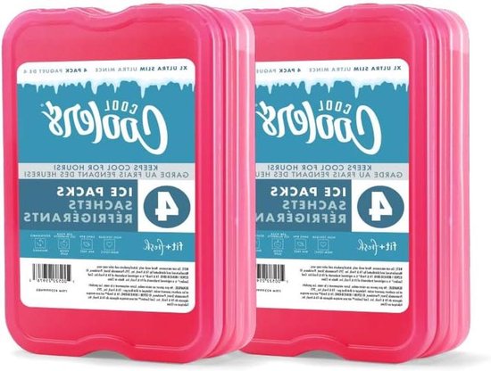 XL Slim Ice Packs - Herbruikbare Koelblokken - Lunch Koel Houden - Extra Lange Koeltijd