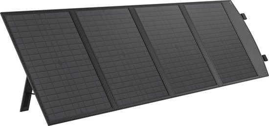 XLayer - Mobiel zonnepaneel - 80W Solar Panel – Met 1x USB-A, 1x USB-A QuickCharge, 1x USB-C 45W PD en 1 DC Aansluiting - Opvouwbaar Compact Zonnepaneel voor Mobiel Gebruik - IPX5 Weersbestendig - Zwart van XLayer
