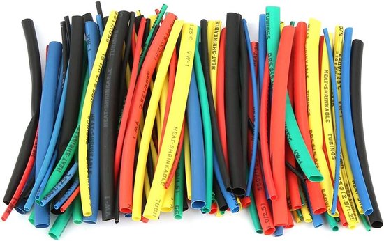 XLPE Krimpkous Set - 100 Stuks Isolatie Tubes voor Elektrische Draden en Kabels - 5 Kleuren en 5 Maten voor Mechanische Bescherming en Kabelverbindingen