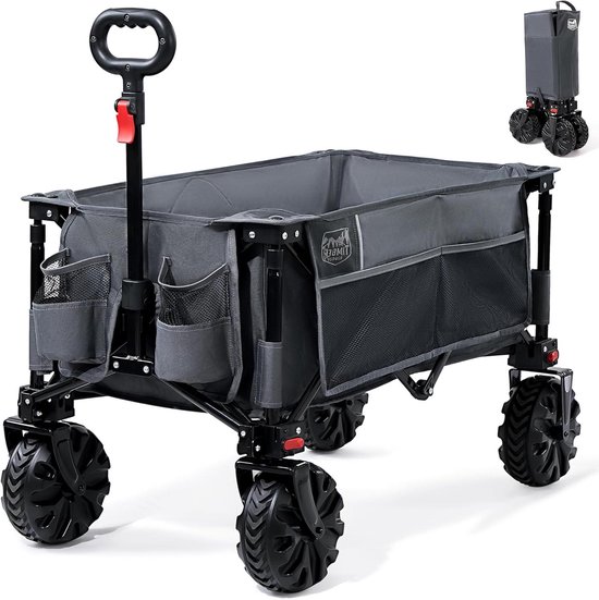 XXL Bolderkar - Opvouwbaar, Voor Alle Terrains - 1 stuk van Costway