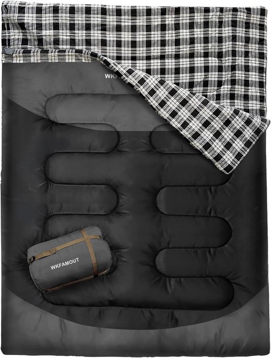 XXL Dubbele Slaapzak voor Volwassenen - Comfortabel en Ruim voor 2 Personen - Ideaal voor Camping en Binnengebruik van Unigear