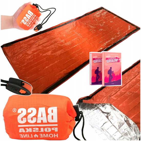 XXL Nood Slaapzak Thermisch Survival Outdoor Waterdicht Oranje