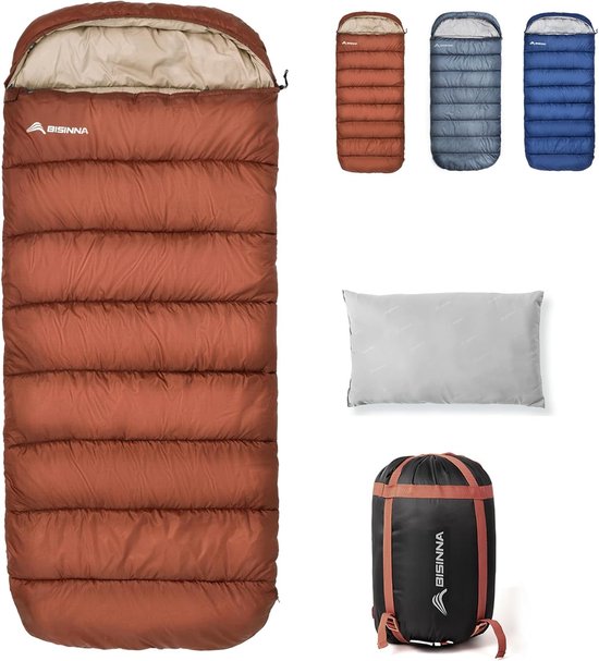 XXL Slaapzak voor Grote en Lange Volwassenen - 3-4 Seizoenen Warm en Comfortabel