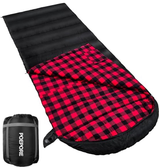 XXL Slaapzak voor Volwassenen - Waterdicht en Warm voor 3-4 Seizoenen | Camping en Outdoor 230x90 cm van Merkloos