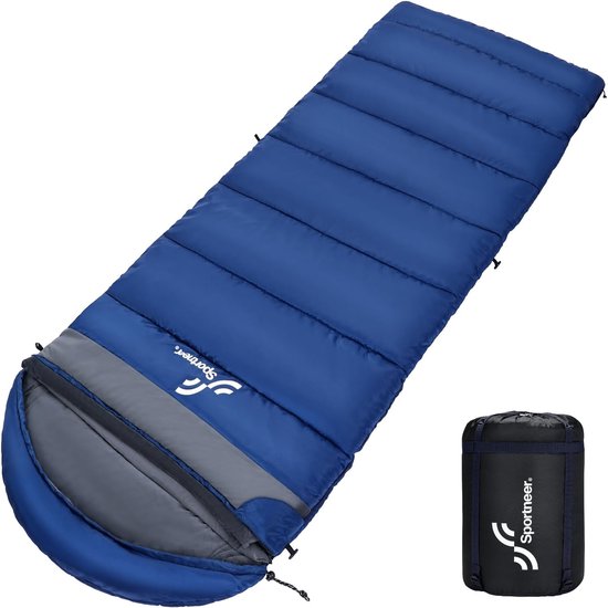 XXL Winter Slaapzak met Afneembare Capuchon voor Koud Weer - Ruimte en Comfort voor Kamperen van Alltop