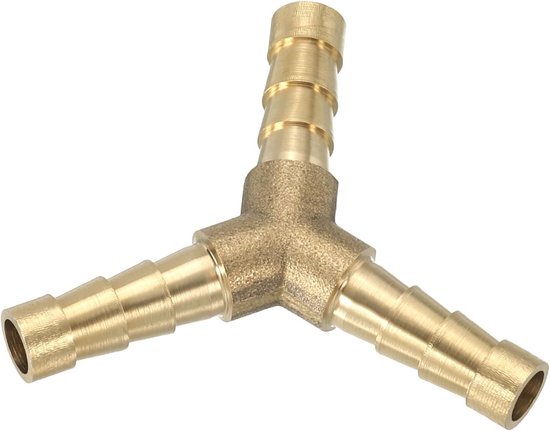 Y Type Messing Slangfitting 1/4" - Barbed Union Connector voor Water, Olie en Gas Reparatie van Merkloos