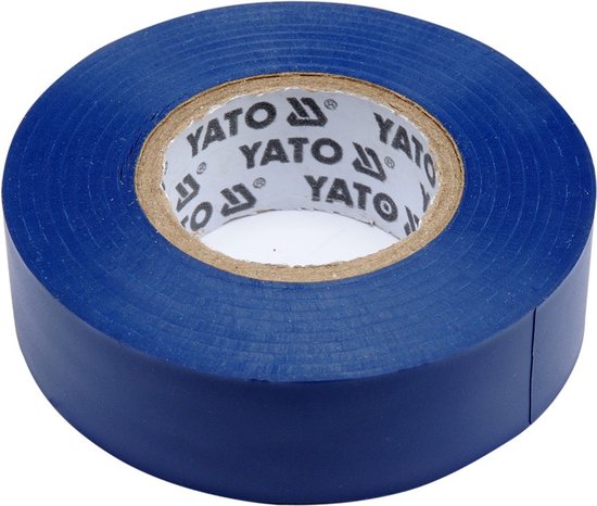 Yato - Elektro-isolatietape - 19mm x 20m x 0,13mm - Blauw van Merkloos