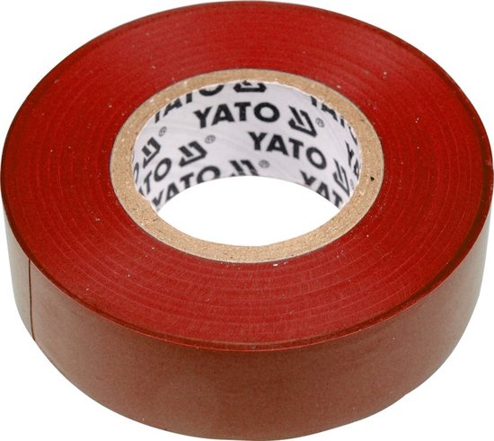 Yato - Elektro-isolatietape - 19mmx20m - Rood - PVC van Merkloos