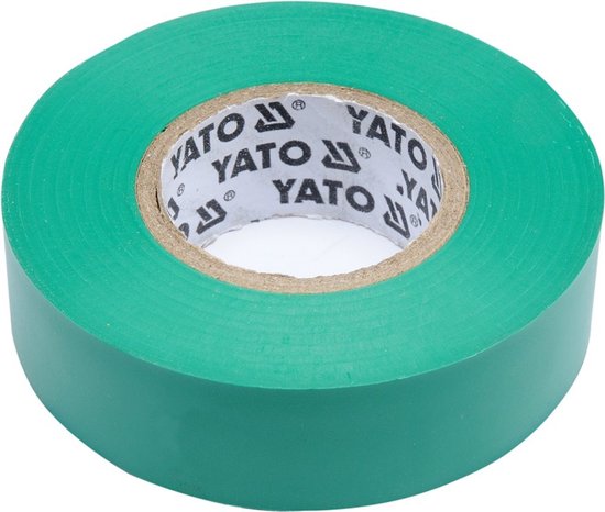 Yato - PVC Elektro-isolatietape - 19mm x 20m - Groen van Merkloos
