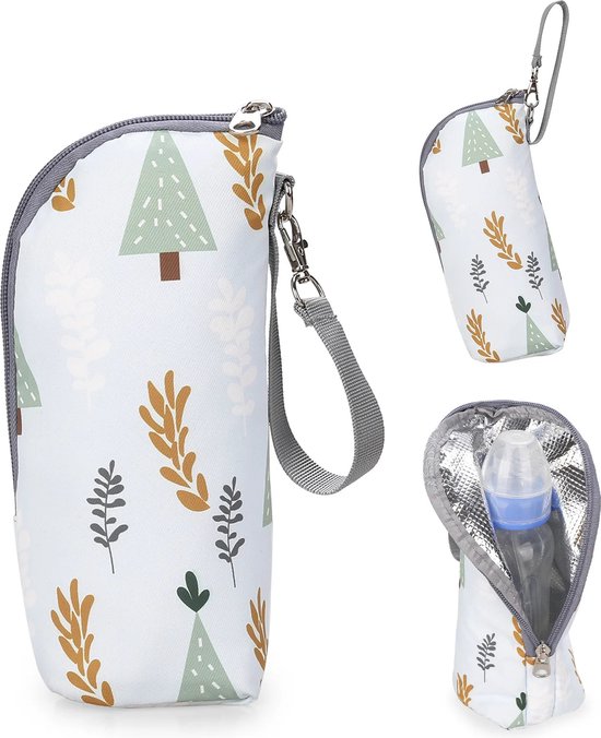 Ychee - Draagbare Thermo Tas - Melkfles Tas - Isoleertas - Flessenwarmer - Koeltas - Reizen - Onderweg - Handig - Compact - 24x8x7cm - Boom van Ychee