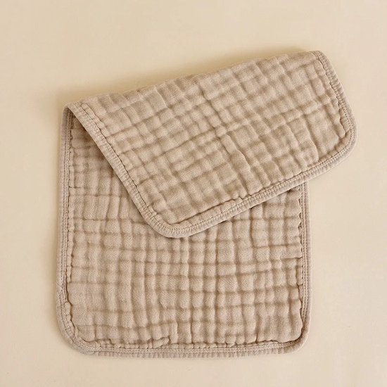 Ychee - Katoenen Spuugdoek - Monddoek - Beige - 35x75cm - Maat: Large van Ychee