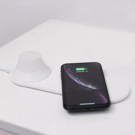 Yeelight LED Nachtlamp - Warm Wit Licht - 15W Quick Charge Draadloze Telefoon Oplader - Fast Wireless Charging van Ye