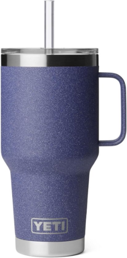 YETI Rambler 35 oz Tumbler met Handvat en Rietjesdeksel – RVS Vacuum Geïsoleerde Drinkbeker – Travel Mug – Moon Dust Textured
