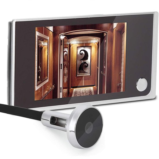 Ynkkvre - Digitale Deurkijkgaatcamera - 3,5 Inch Lcd-kleurenscherm - Heldere Beelden En Vloeiende Weergave Met 120° Groothoek - 1 Stuk - Voor Thuisveiligheid Zwart van Ynkkvre