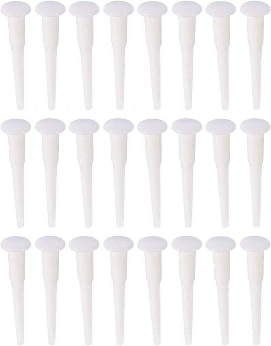 Yoga Bal Plug - Luchtstopper Set - Bal Onderhoud - 24 Stuks Kit - 2" Lang - Wit