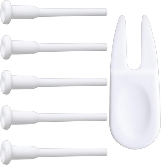 Yogabal stoppers - Reservepluggen set - Fitness bal onderhoud - Luchtdicht ontwerp - 6-delige set - Wit