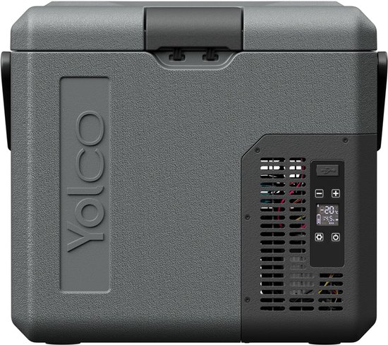 Yolco ET18 CARBON - Draagbare compressor koelbox 18 l - Drinkkoelkast - Autokoelkast - Camperkoelkast - Reiskoelkast - 18L - 12/24V DC - 100-240V CARBON van Yolco