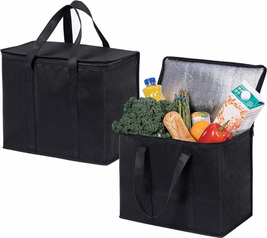 YOR® Bezorgtas - Pizzatas - Delivery box 29 Liter - Bezorg tas Rugzak - Fiets box - Bezorgtassen - Thermobag - Thermotas - Thermo tas – Koeltas - Warmhoudtas - Warmhoud tas-Zwart- 22cm x 40cm x 33cm van Merkloos