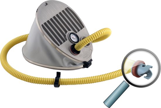 YouAreAir voetpomp + bajonet adapter | AirTrack turnmat - gymnastiek mat luchtpomp | Bravo 7M type voet pomp met druk- manometer van YouAreAir