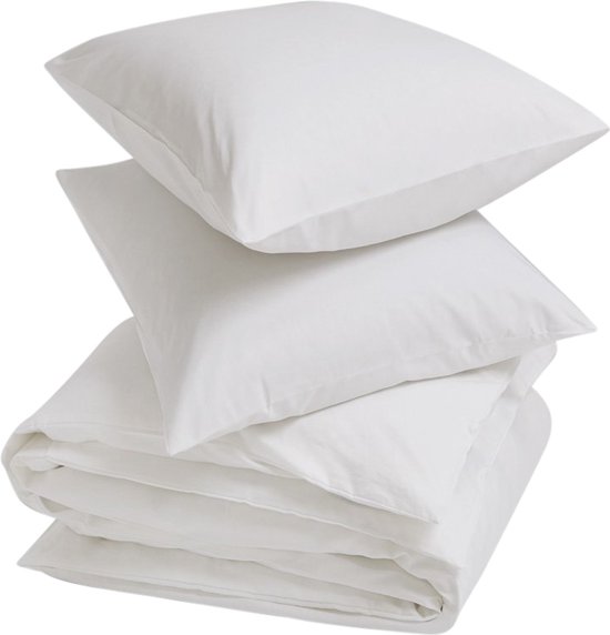Yumeko dekbedovertrek katoen TENCEL™ wit 240x220 + 2/60x70 - Biologisch & ecologisch van Yumeko