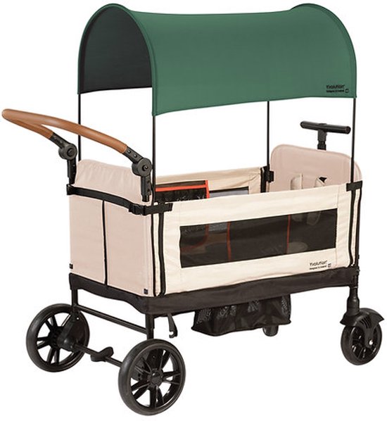 Yvolution - Stroller Wagon – Gemakkelijk Opvouwbare En Op Te Bergen Bolderkar Met Luifel - Luxe Kinderkar & Wandelwagen – Lichtgewicht & Opvouwbaar - Met Veilig Gordelsysteem En Verstelbare Duwstang van Merkloos