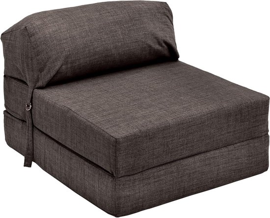 Z bed matras - Slaapbank Gastenbed - Logeren Comfortabel - Zelfnivellerend - 60x168 cm - Chocoladebruin