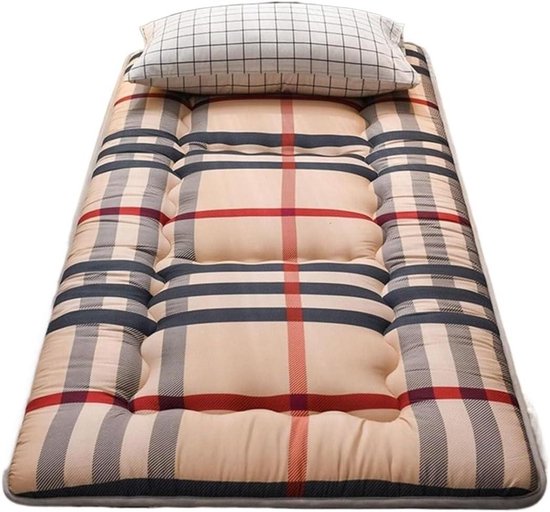 Zacht Futonmatras Japanse Vloermatras Opvouwbare Tatami-mat Oprolbaar Gastenmatras Slaapmatje Full-size Matras Voor Huisgast Camping Reisbank(B,Twin(100x200cm))
