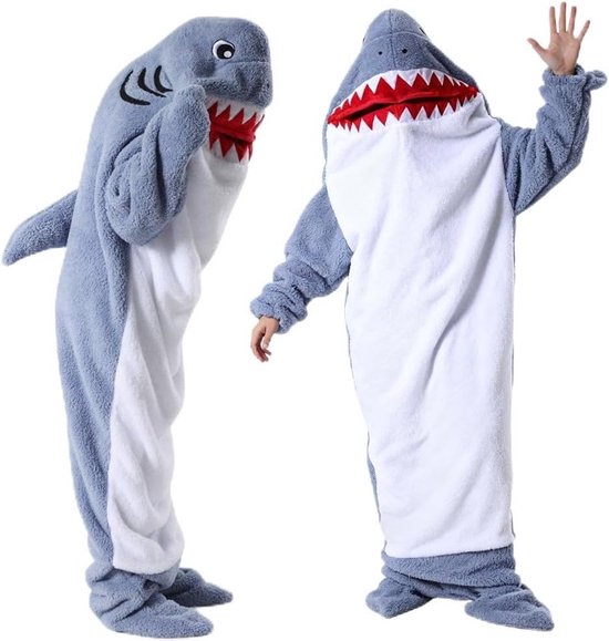 Zachte en Warme Deken Hoodie met Mouwen S-XXL | Flanellen Slaapzak met Capuchon | Ideaal als Cadeau voor Volwassenen en Kinderen, Perfect voor Feestjes en Ontspanning