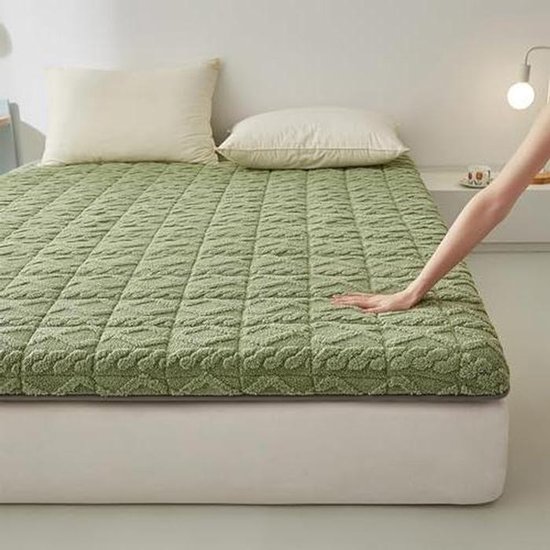 Zachte Matras - Japanse Futon - Comfortabel Slapen - Warm Fleece Materiaal - 70 x 190 cm - Grijs