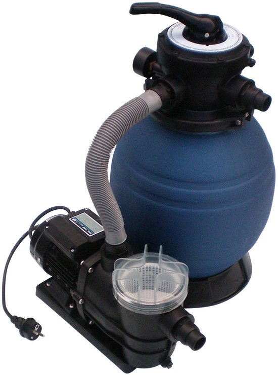 Zandfilter Zwembadpomp - 400 W 10 m³/h Capaciteit - 230 V Elektrisch - Kunststof En RVS - Voor Zwembaden Tot 30.000 Liter