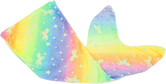 Zeemeermin Slaapzak - Deken met staart - Avontuurlijk slapen - Glow in the dark - 112 x 72 cm - Multi